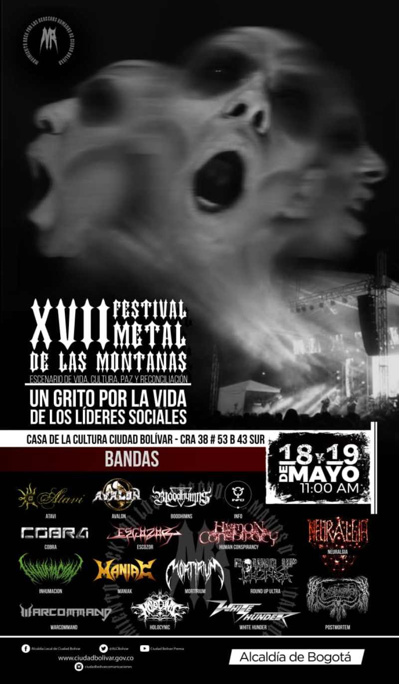 Afiche concierto de metal