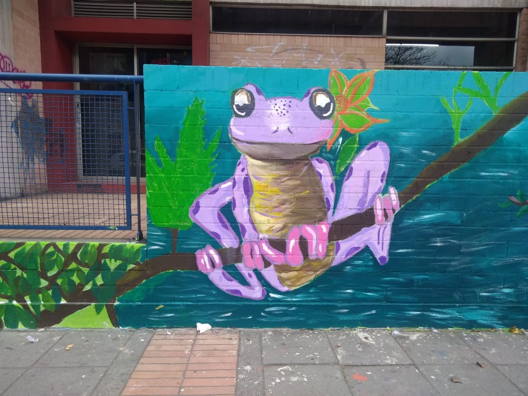 Murales llenos de colores engalanan colegio Gabriel Mejía Betancur - FOTO: Prensa IDPAC