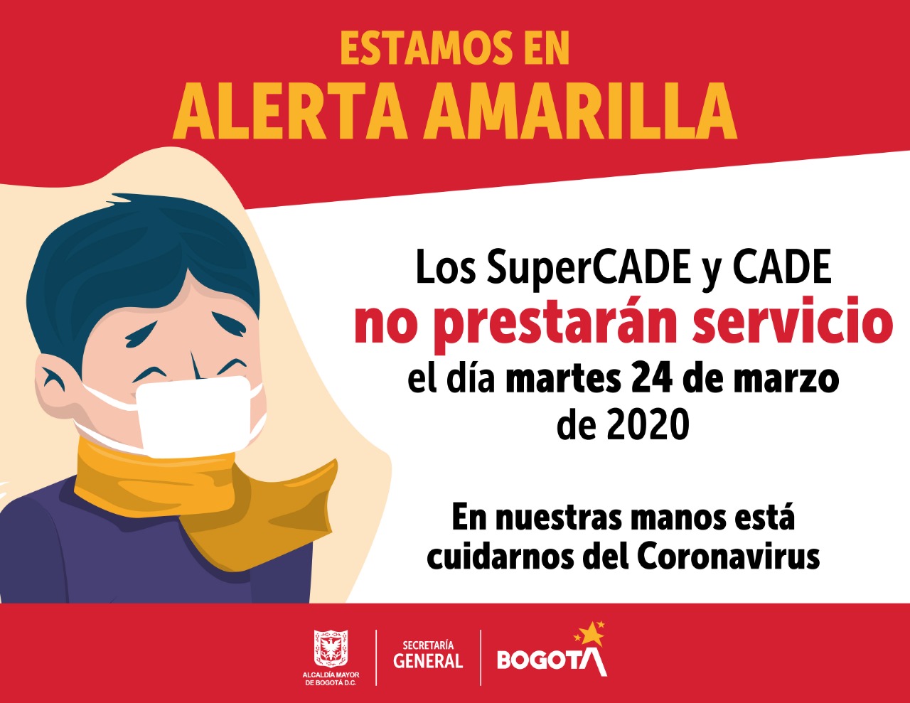 No habrá atención en CADE y SuperCADE este 24 de marzo