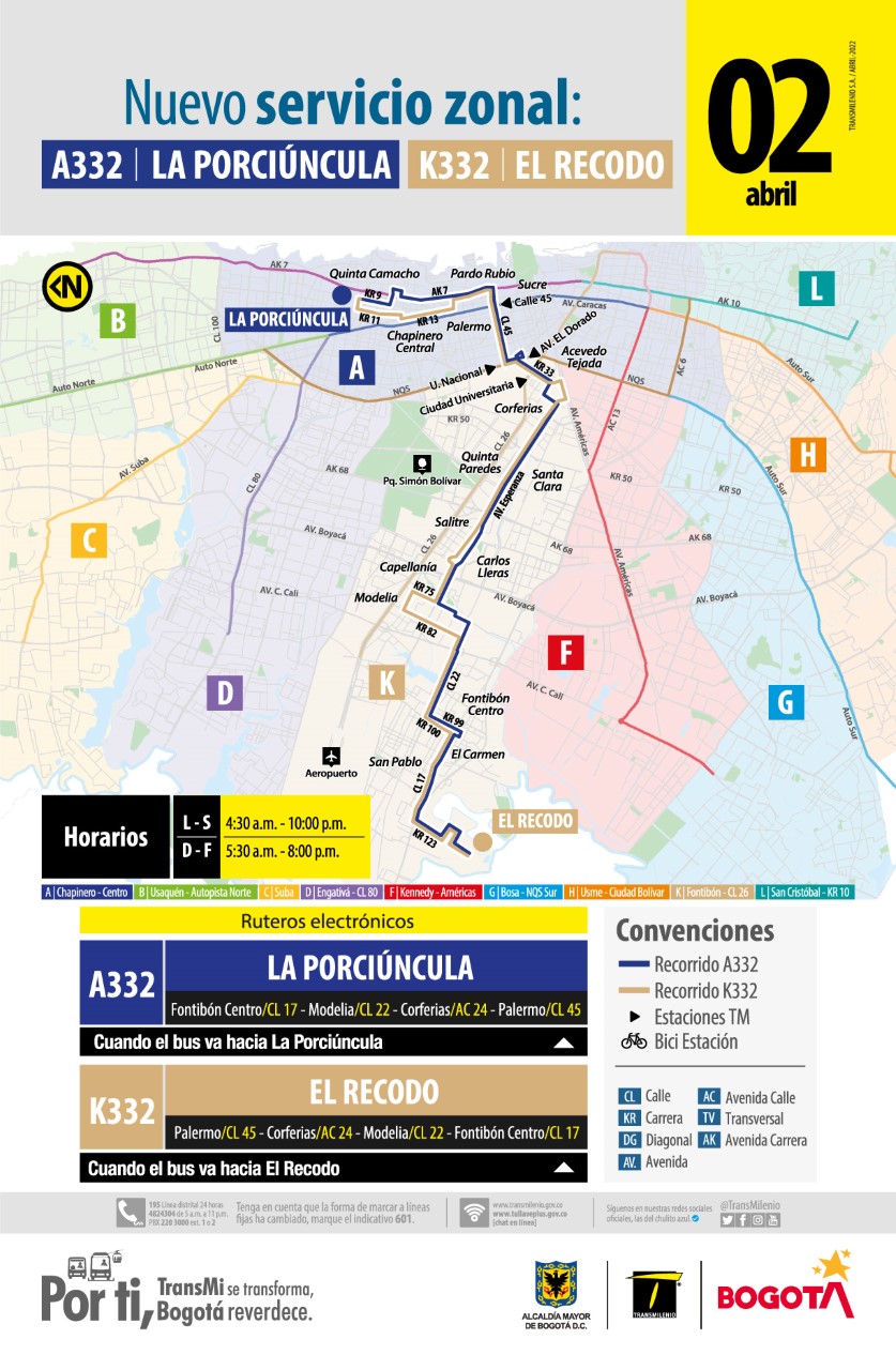 Cuáles son las 3 nuevas rutas Sitp que entraron en operación en Bogotá