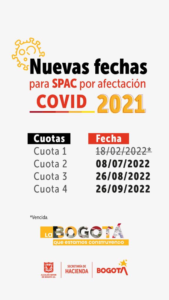 Se amplía el plazo para pagar la segunda cuota del SPAC CCOVID 2021 - Imagen: Secretaría de Hacienda