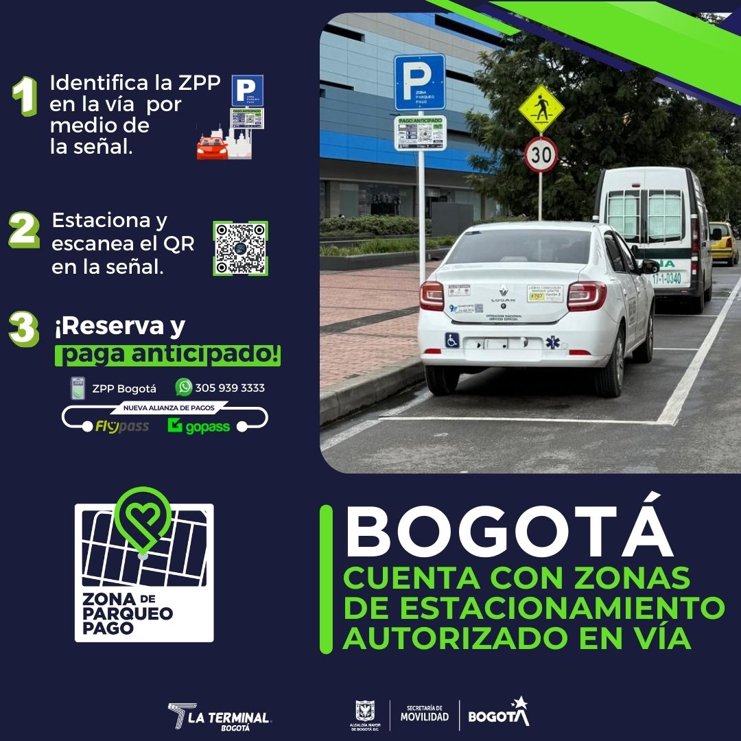Cómo funcionan las Zonas de Parqueo Pago de Bogotá durante el 2025