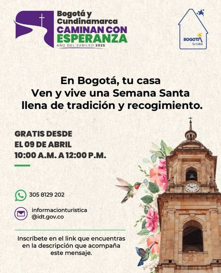 Planes en Bogotá recorrido de iglesias en el centro Semana Santa 2025
