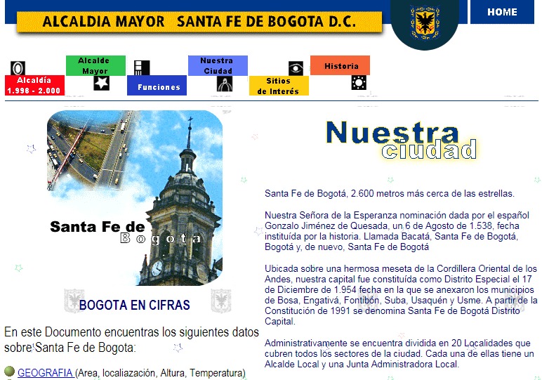 Así fue el primer portal de Bogotá.