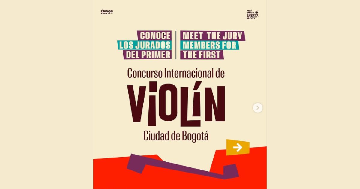El Concurso Internacional de Violín Ciudad de Bogotá se realizará entre el 31 de octubre y el 7 de noviembre de 2025 en Bogotá