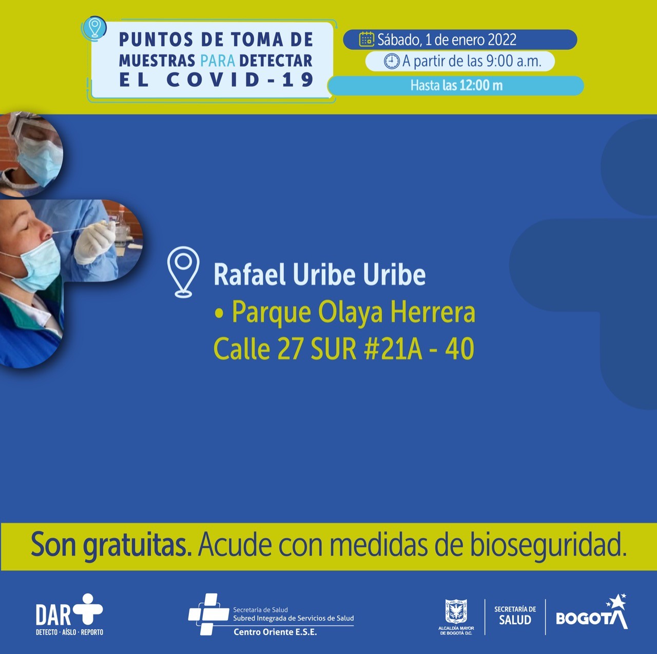Punto prueba COVID-19 Rafael Uribe Uribe