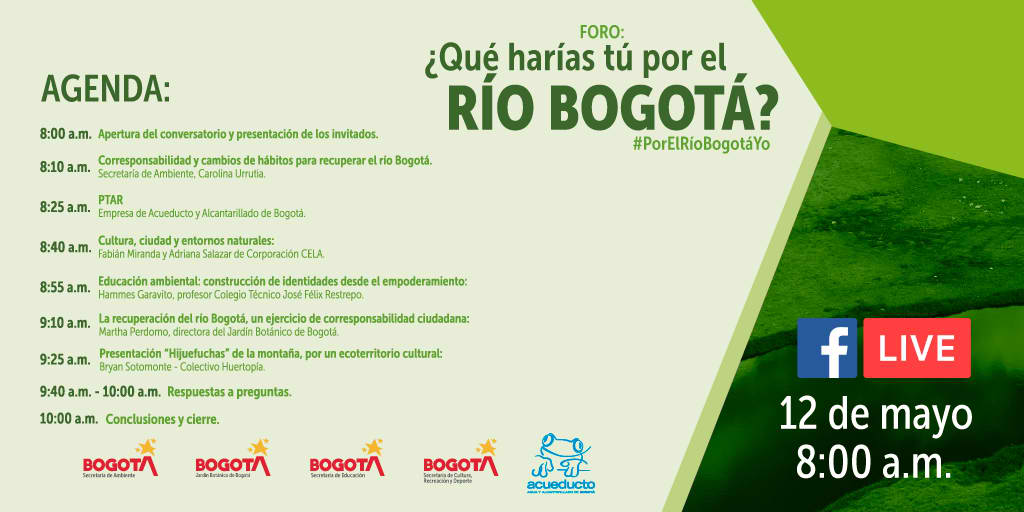 Programación agenda Río Bogotá.