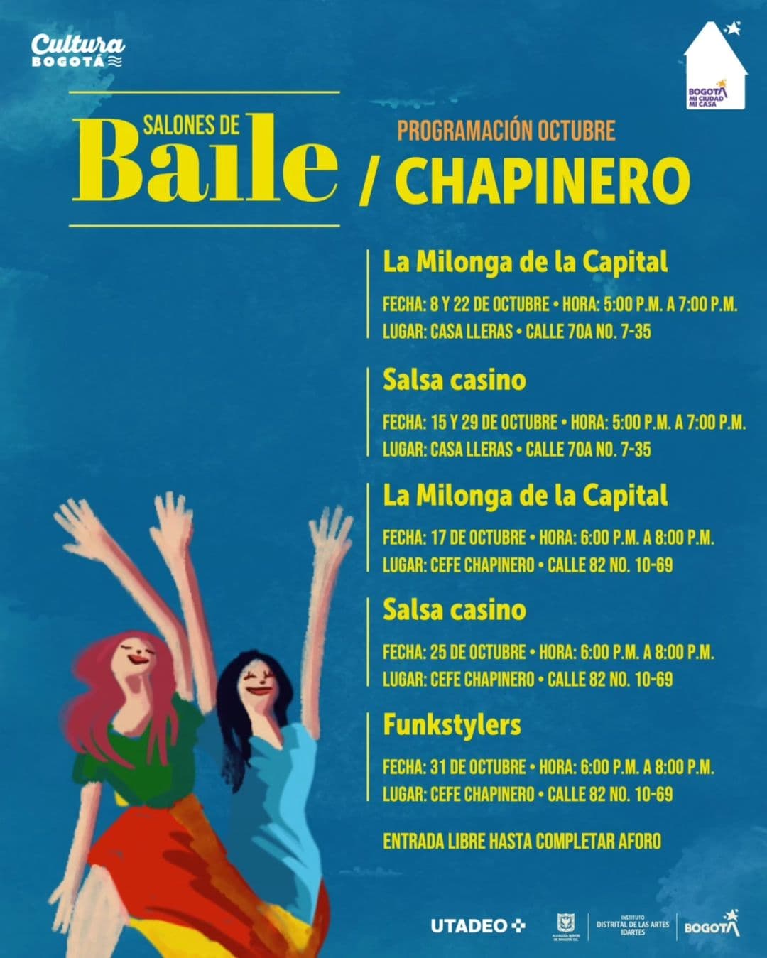 Salones de baile en Bogotá 