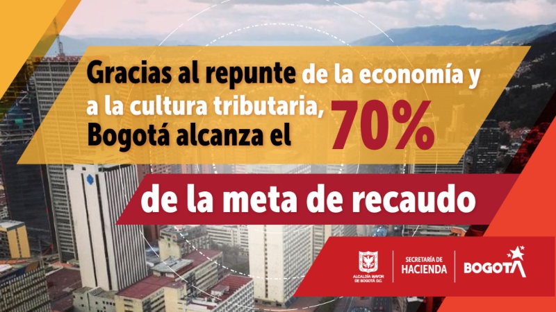 Bogotá alcanzó el 70% de la meta de recaudo de impuestos - Imagen: Secretaria de Hacienda