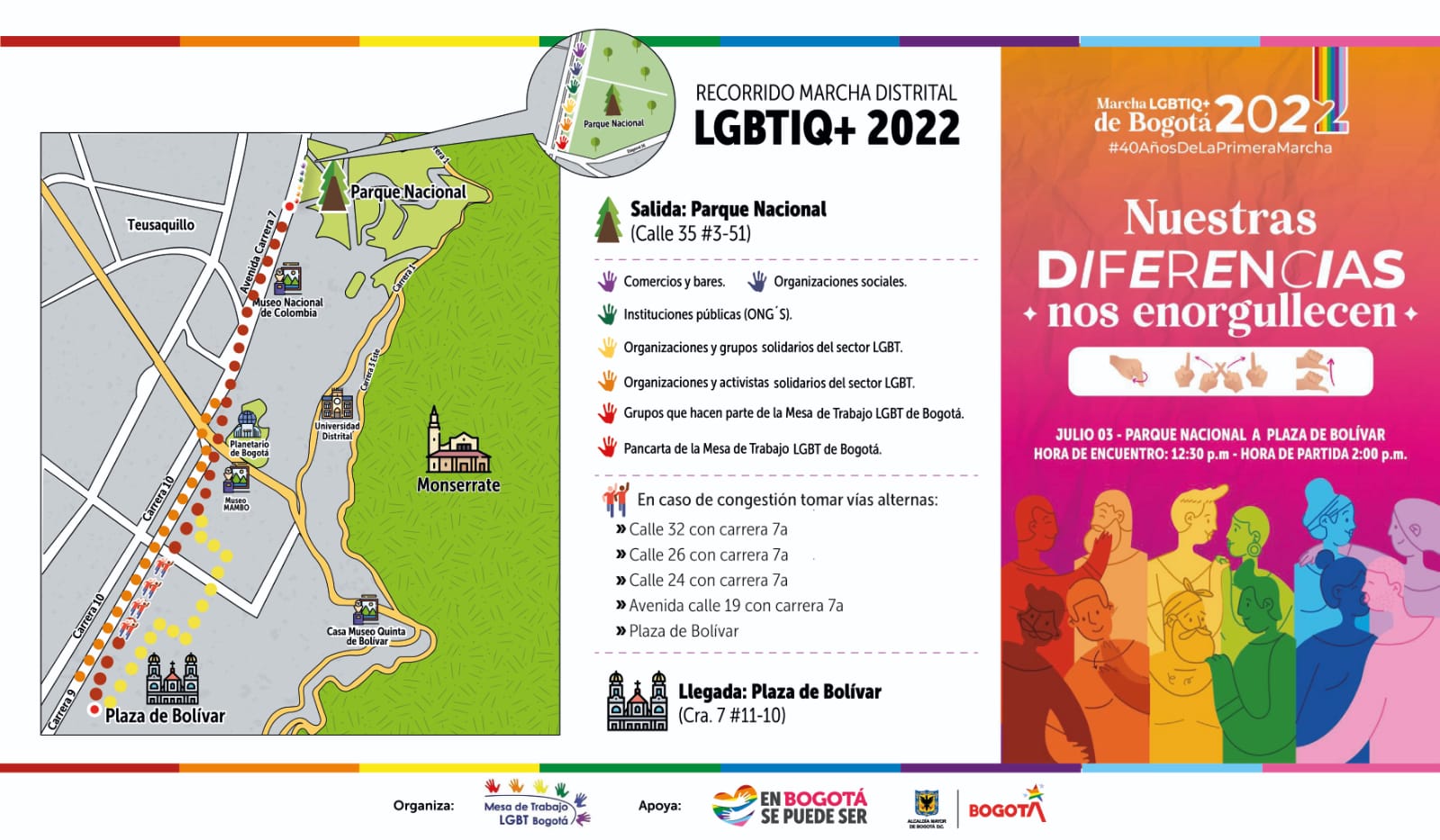 Marcha del Día del Orgullo LGBTIQ+ - PIEZA: Secretaría de Planeación