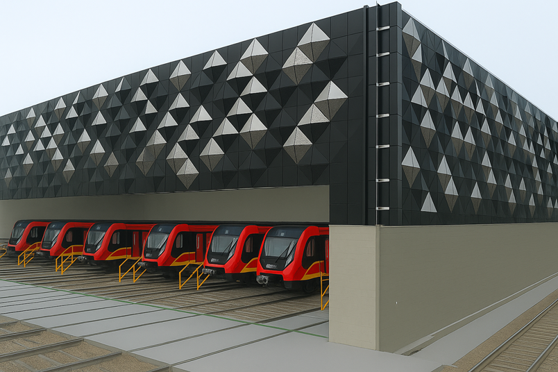 Cochera de Trenes del Metro de Bogotá en Patio Taller de Bosa