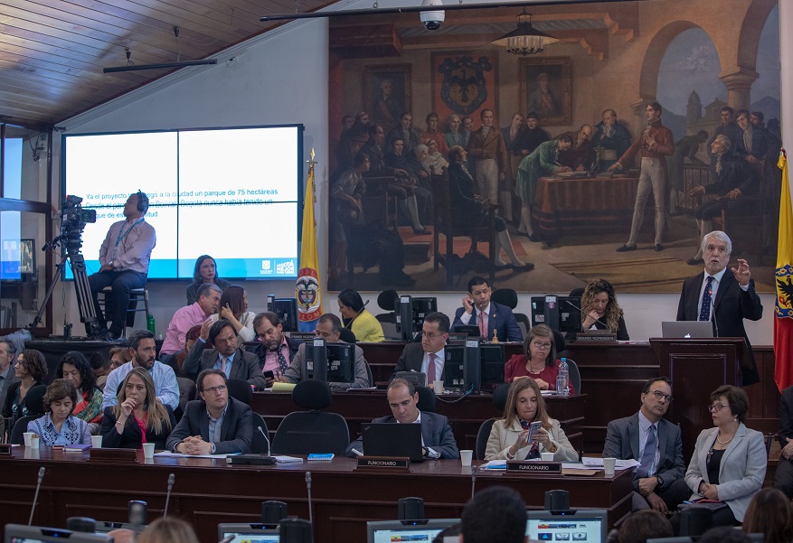 Alcalde rindió cuentas en el Concejo de Bogotá - Foto: Comunicaciones Alcaldía / Andrés Sandoval 