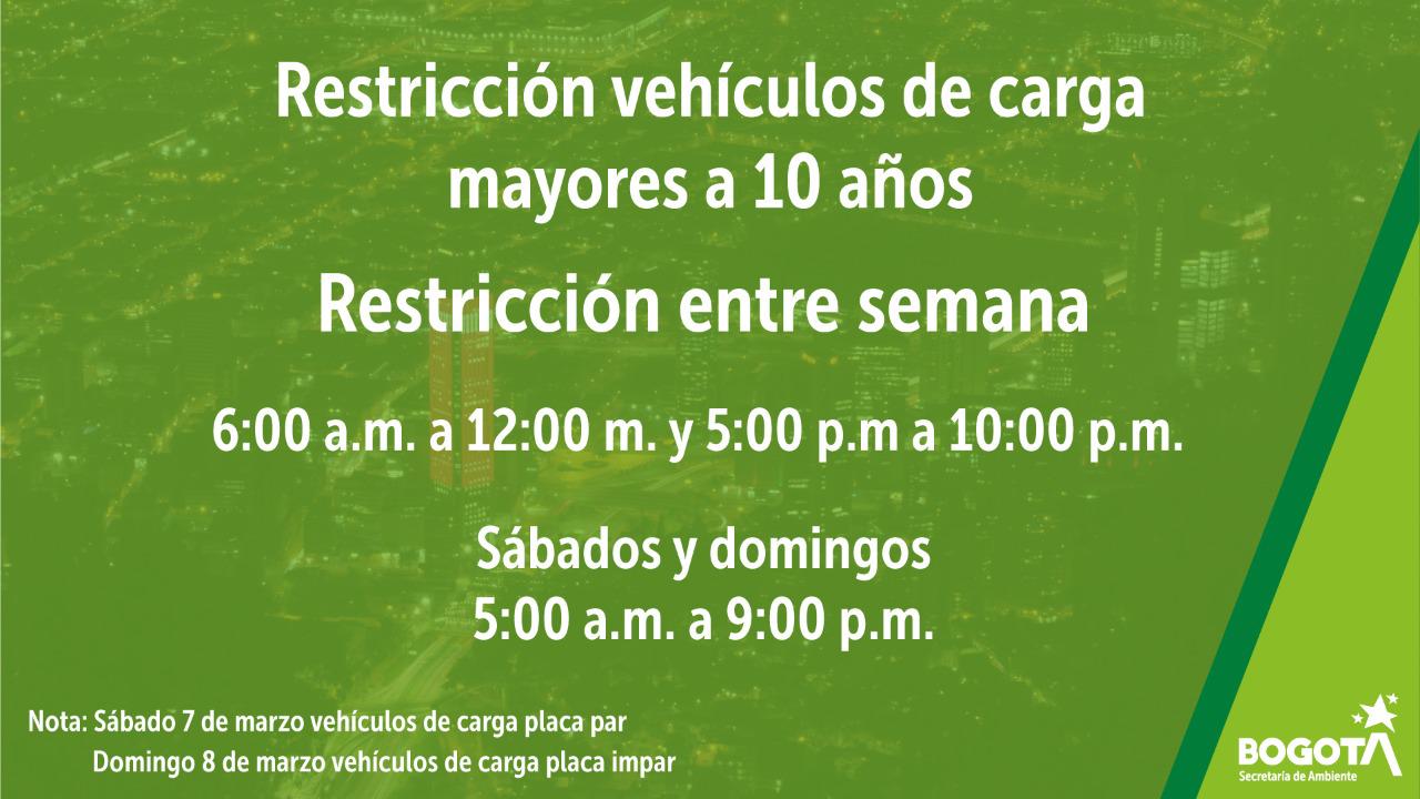 restricción vehículos de carga