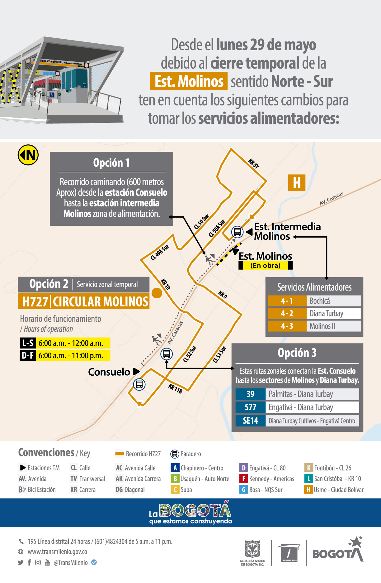 TransMilenio implementa ruta en Molinos para población vulnerable