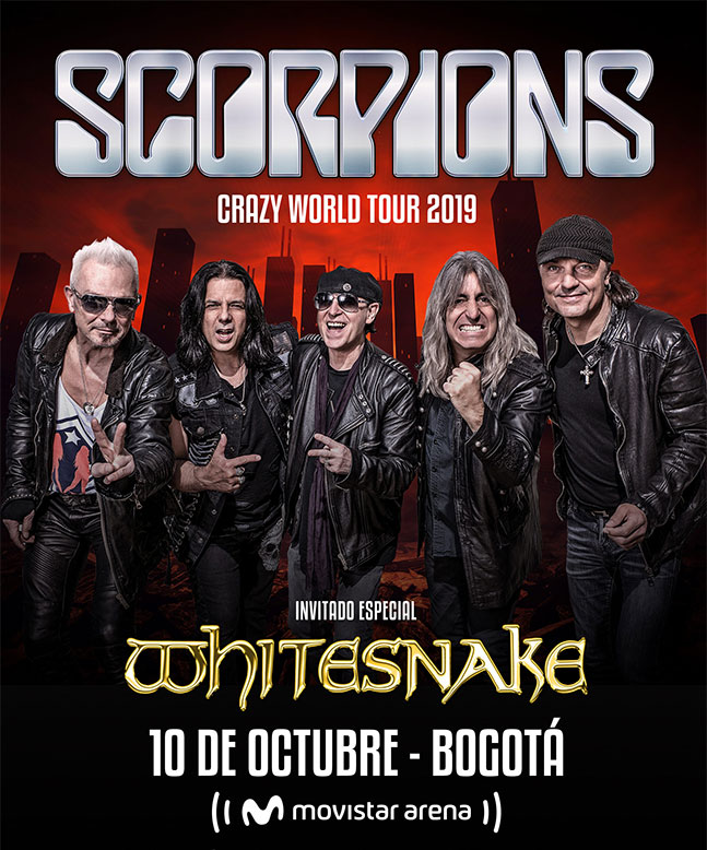 Afiche Scorpions en Bogotá