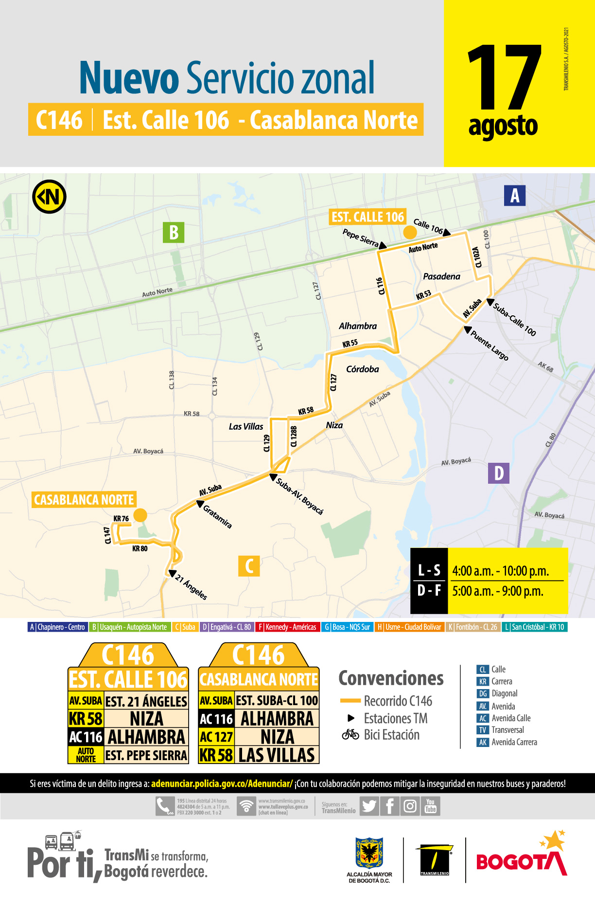 Mapa servicio zonal c146