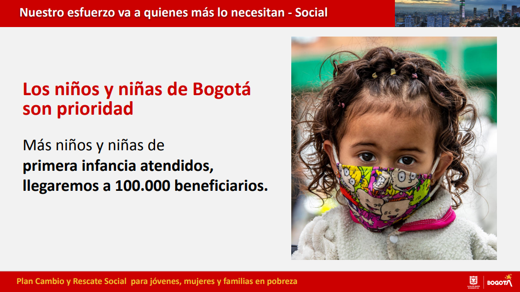 Los niños y niñas de Bogotá son prioridad