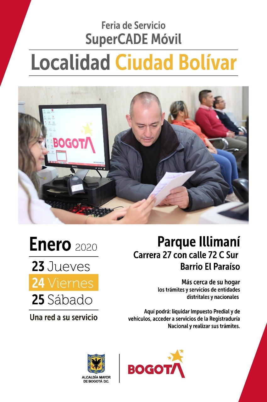 SuperCADE Móvil llega a Ciudad Bolívar (afiche)