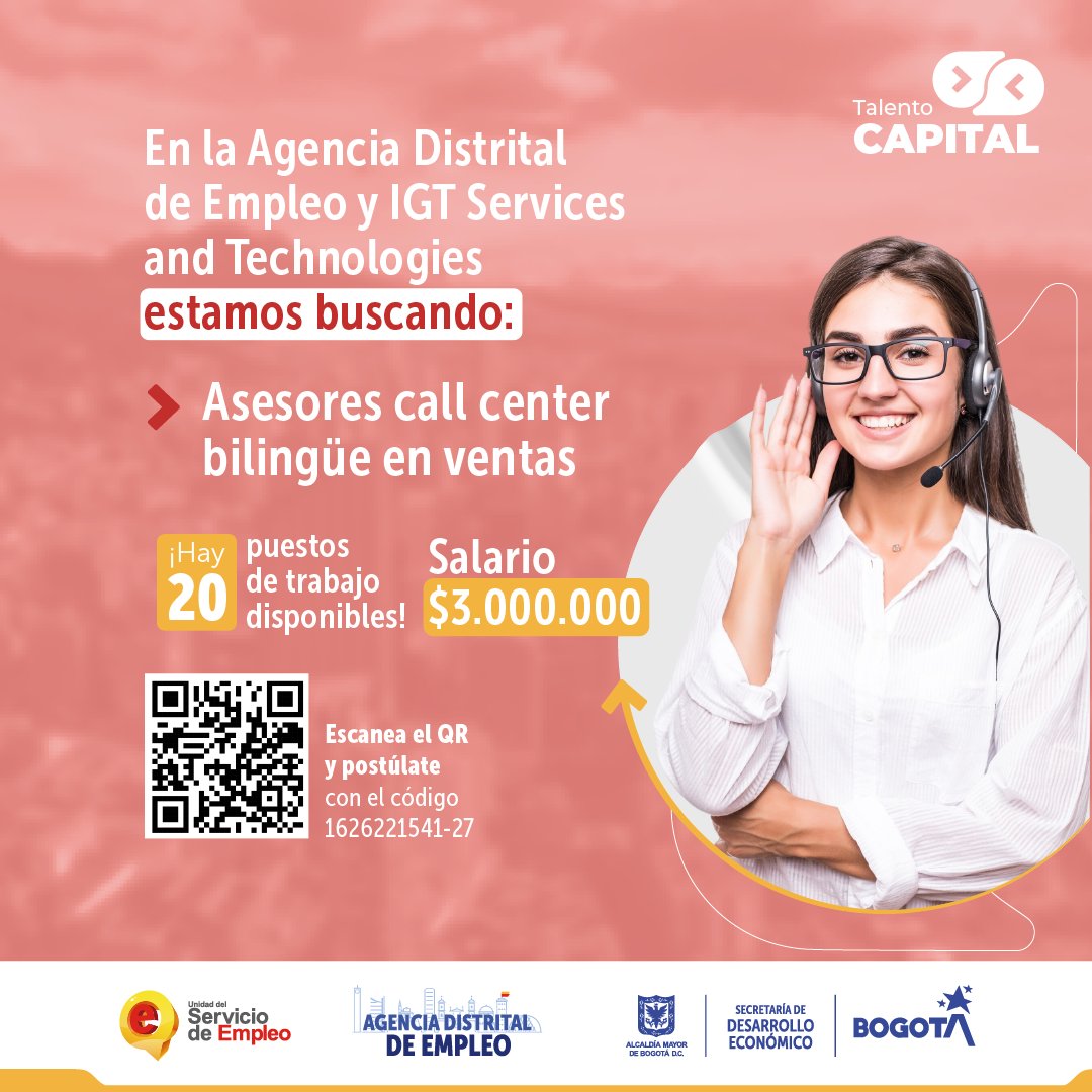 Trabajo en Bogotá sin experiencia accede a 297 vacantes disponibles IGT Services and Technologies