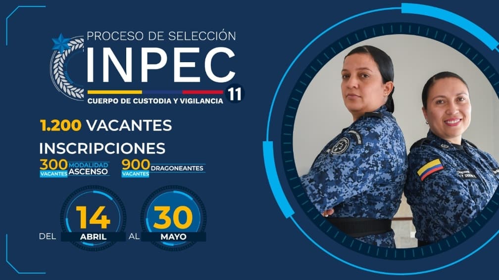 Trabajo si hay en Bogotá postúlate al proceso de selección INPEC 2025