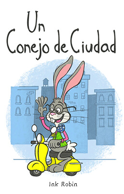Portada de un conejo en la ciudad