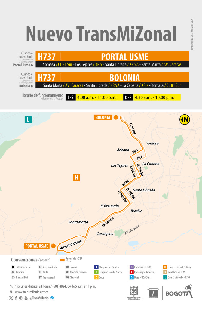 servicio TransMiZonal H737