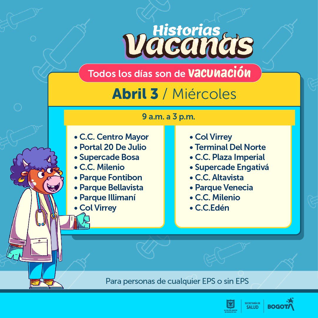 Vacunación covid-19 y otras enfermedades Bogotá - Abril 3 de 2024 2