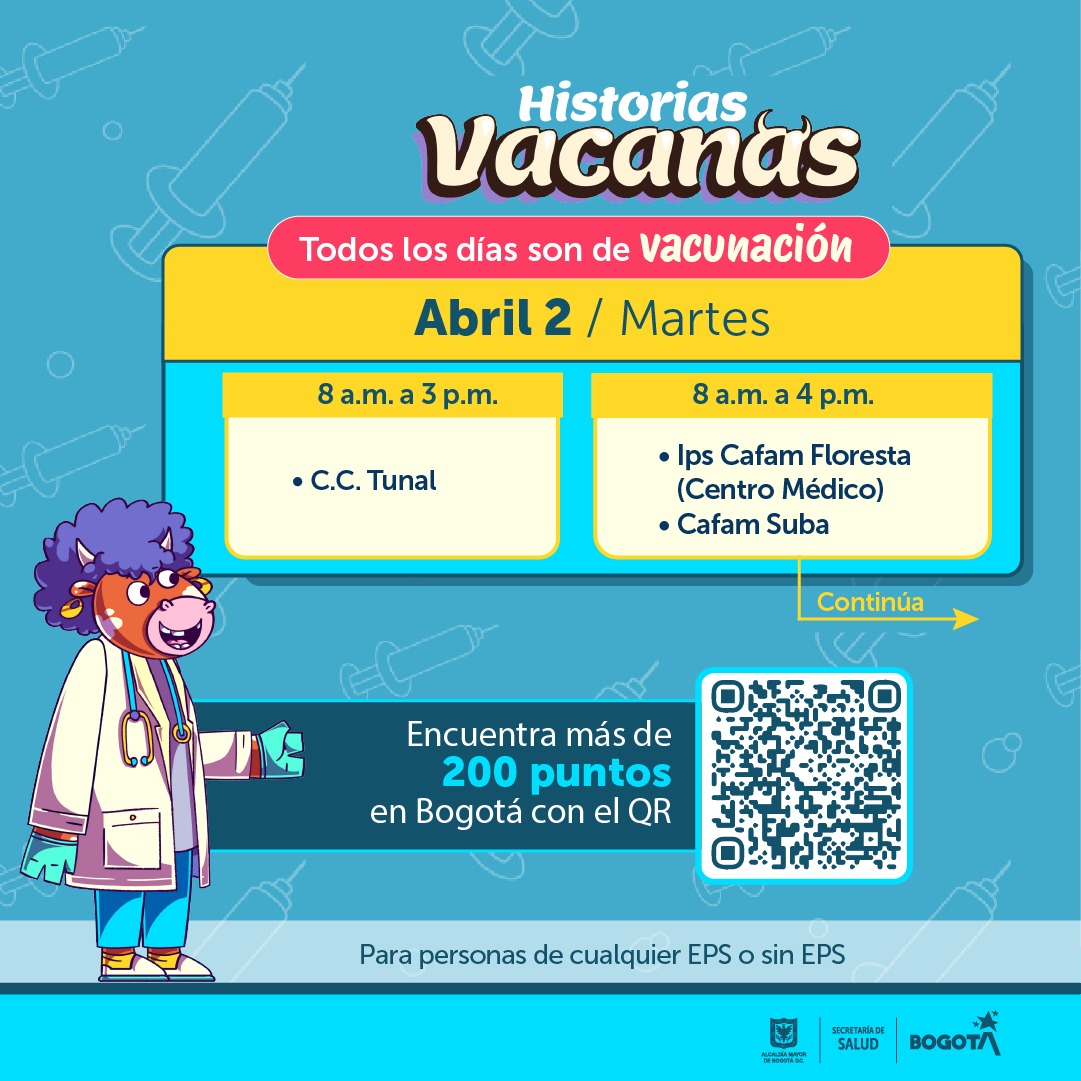 Vacunacio?n Covid-19 y otras enfermedades Bogota? Martes 2 de abril de 2024