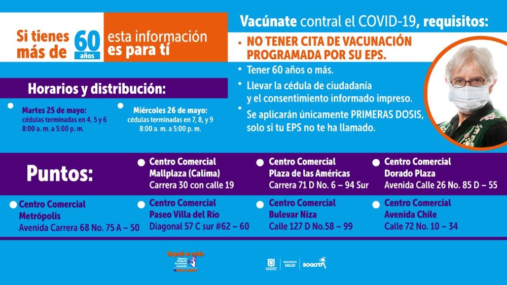 La vacunación COVID-19 para mayores de 50 años en Bogotá ...