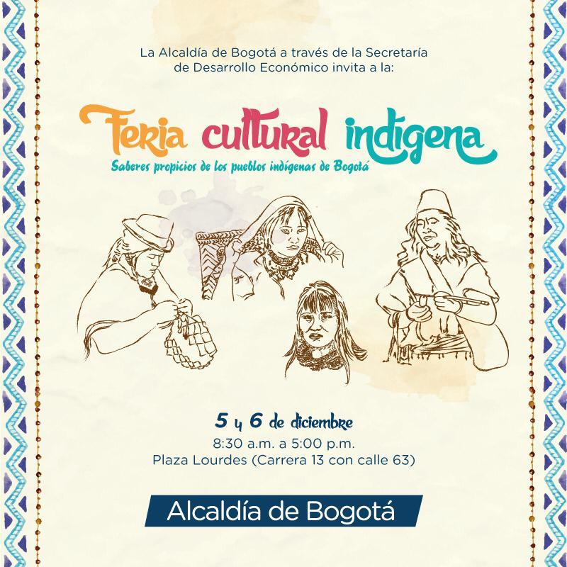 Feria cultural indígena en el parque Lourdes
