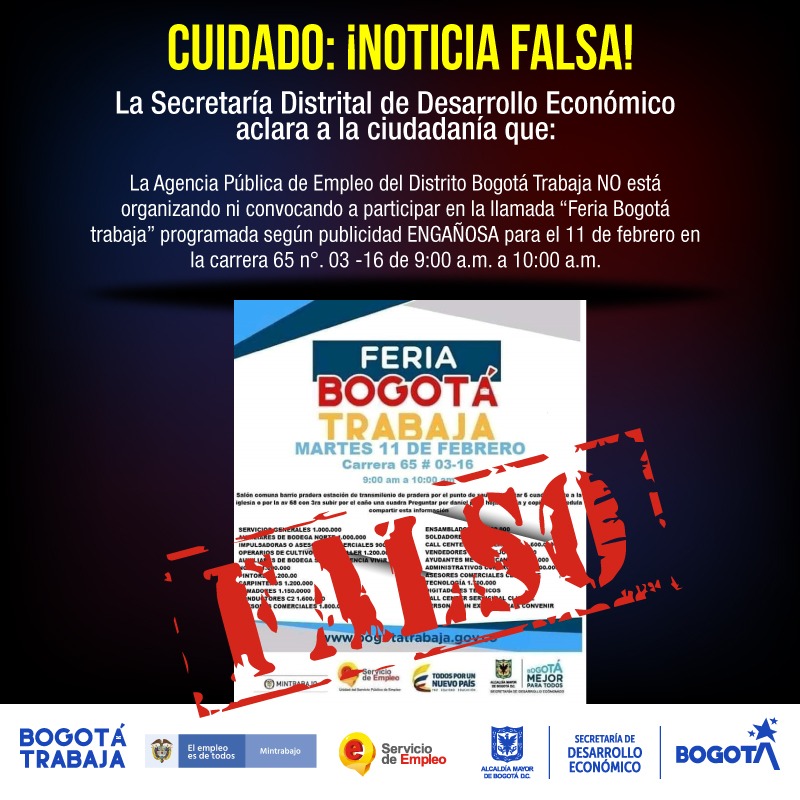 Feria de empleo falsa