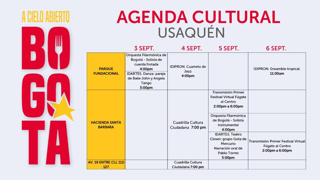 Agenda Bogotá a Cielo Abierto Usaquén 