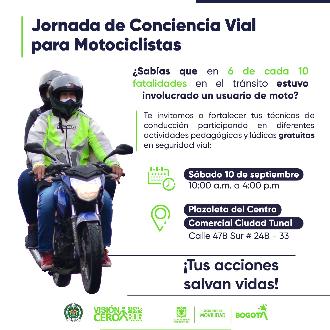 Jornada de Conciencia Vial para Motociclistas 10 de septiembre 2022