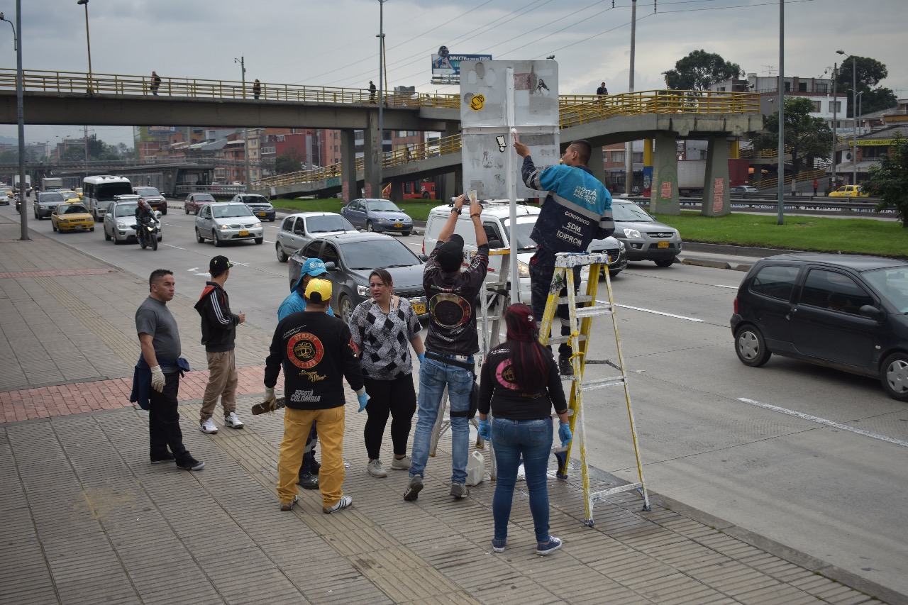 Los motociclistas se sumaron de manera voluntaria a la actividad organizada por la Secretaría Distrital de Movilidad. Foto: Secretaría de Movilidad