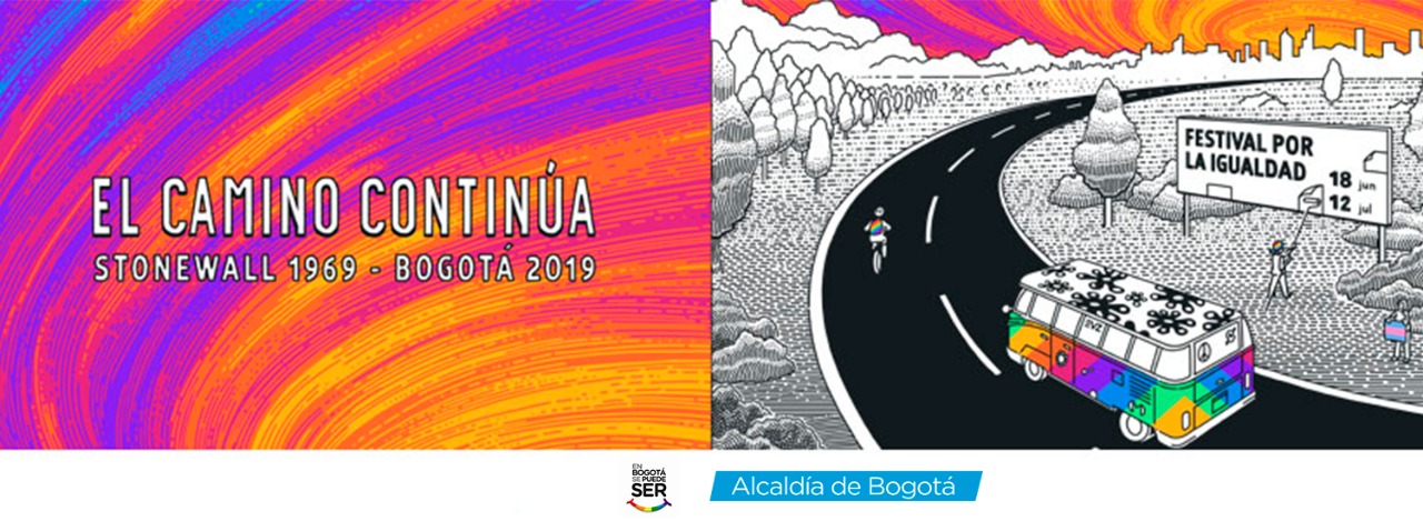 Afiche del festival por la igualdad y la marcha LGBTI en Bogotá