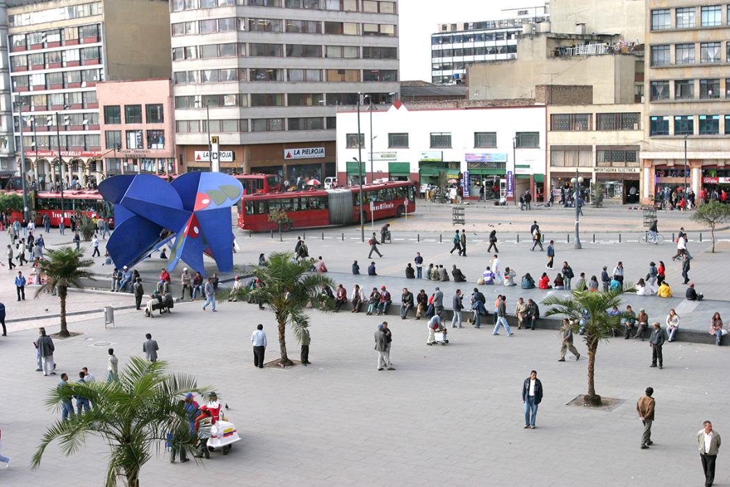 Plaza de la Mariposa vista desde las alturas.