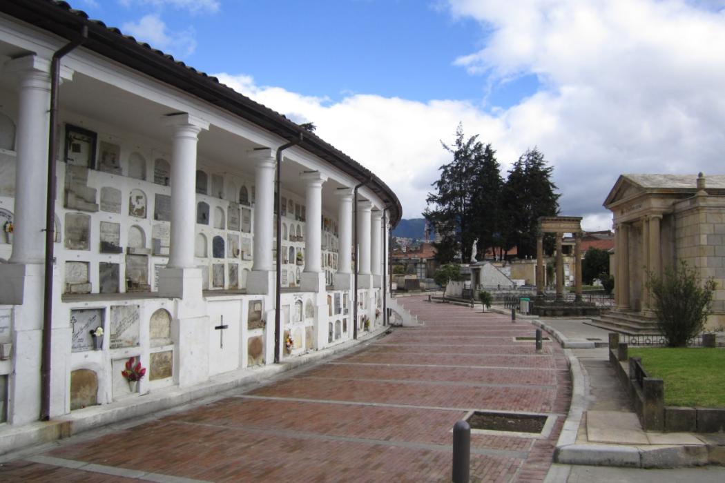 Plano general del Cementerio Central de Bogotá.