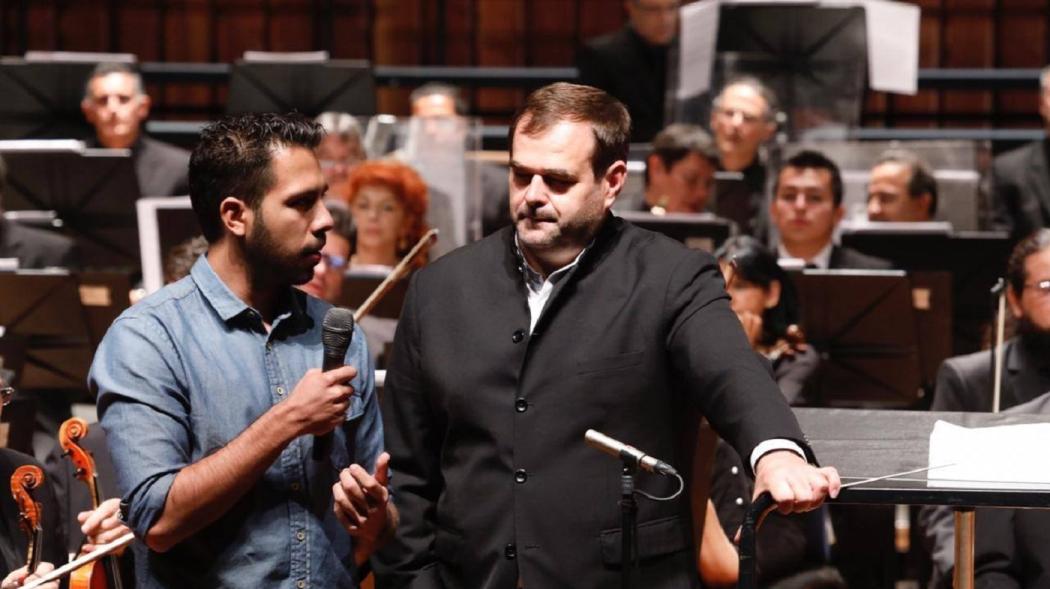 En la foto aparece Sebastian Cardona cuando estaba con la Orquesta Filarmónica de Bogotá. Foto: Sebastián Cardona