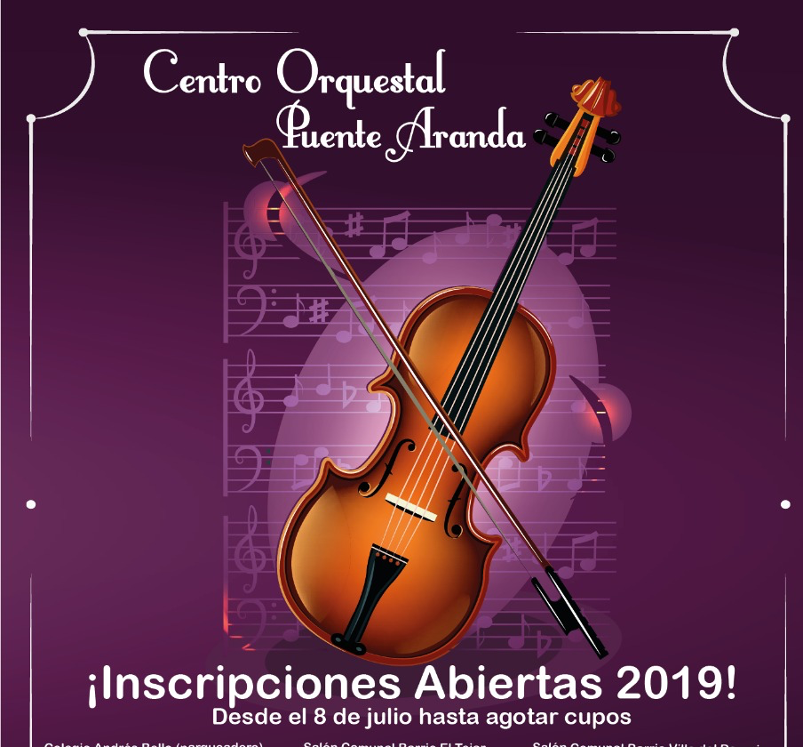 Centro Orquestal de Puente Aranda anuncia inscripciones 2019 