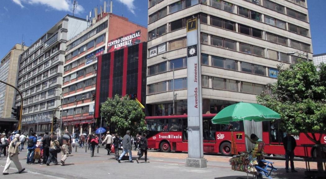 Panorámica del centro de Bogotá, a la altura de la Avenida Jiménez.