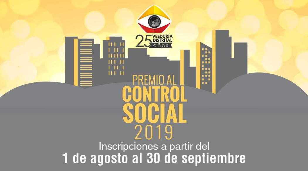 Veeduría invita a participar en Premio Control Social 