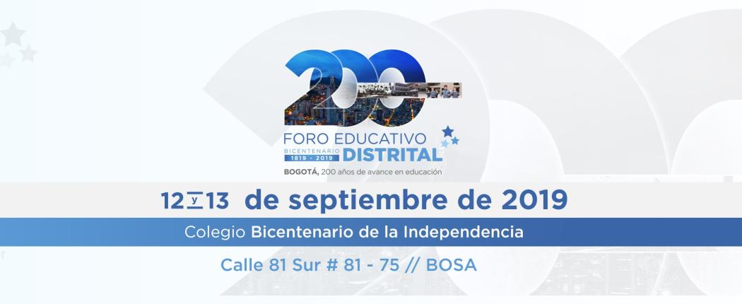 Foro Educativo Distrital 2019 - Imagen:  Secretaría Distrital de Educación.