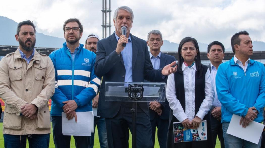 Alcalde en rueda de prensa sobre manifestaciones en Bogotá