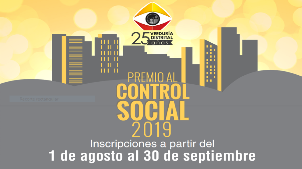 Premio al Control Social de la Veeduría Distrital 2019
