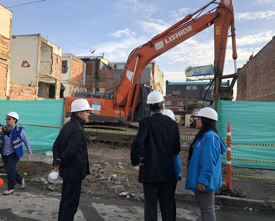Demolición de predios para la construcción del Metro - Foto: Comunicaciones Alcaldía Bogotá