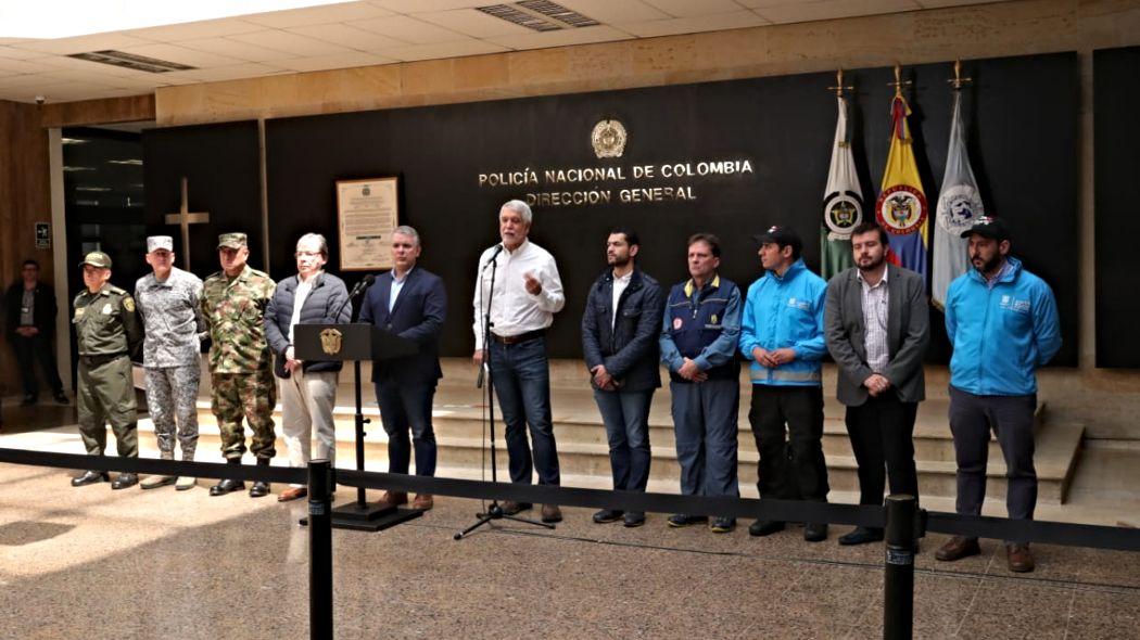 Transmisión en vivo del presidente Iván Duque y el Alcalde Enrique Peñalosa sobre protestas en Bogota. 