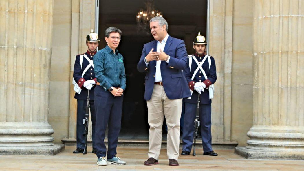 Encuentro de la alcaldesa Claudia López y el presidente Iván Duque.