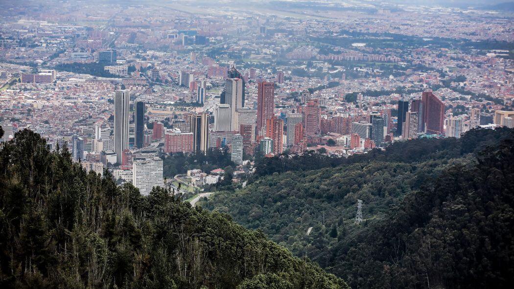 Vista aérea de la ciudad de Bogotá