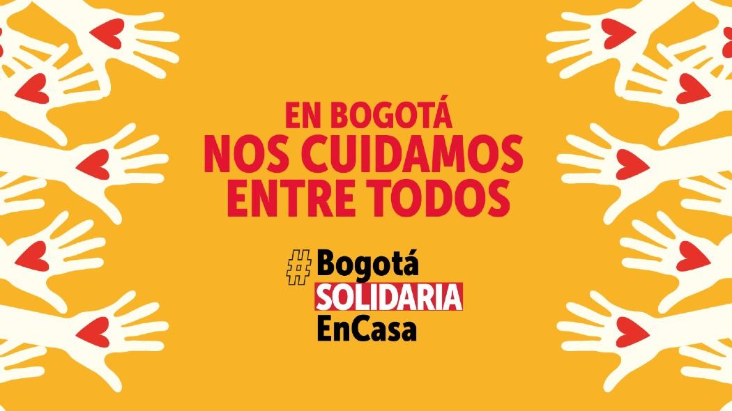 Publicidad del programa Bogotá Solidaria en Casa