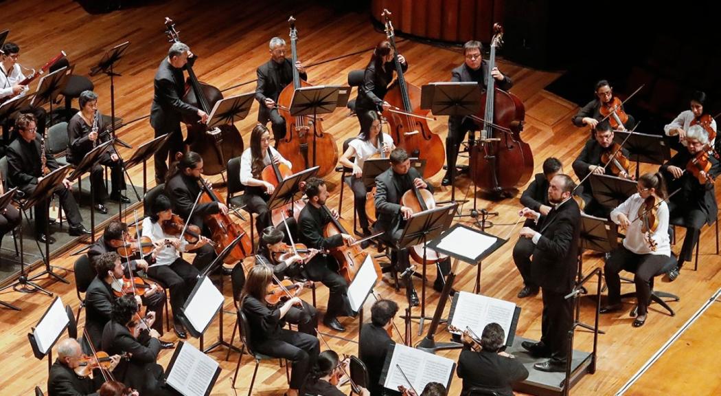 Anuncio sobre conciertos de la Orquesta Filarmónica de Bogotá